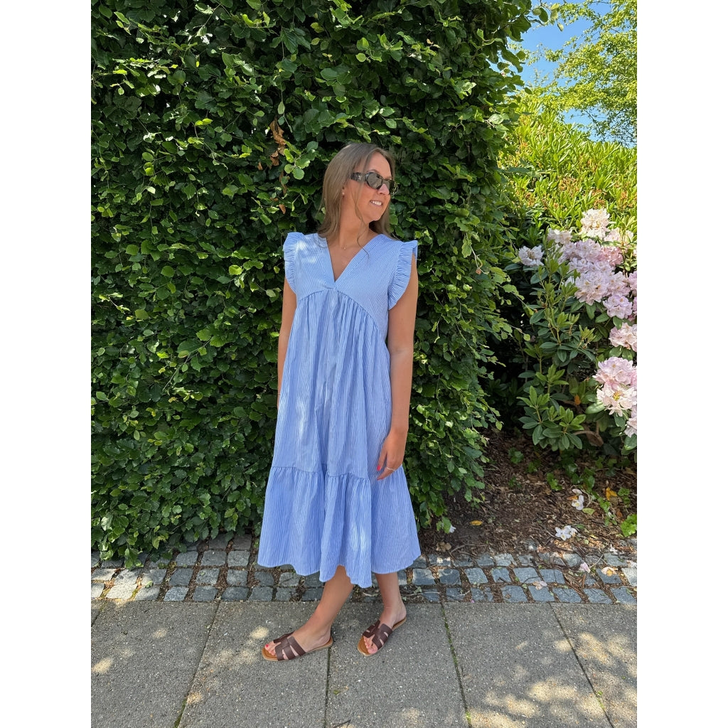 MARTA DU CHATEAU Marta du chateau dam klänning MdcElma 5795 Dress Blue Stripe