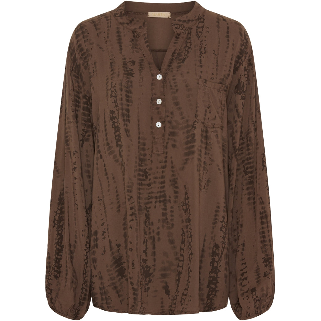 MARTA DU CHATEAU Marta du chateau dam skjorta 8500 Shirt Awbrown2