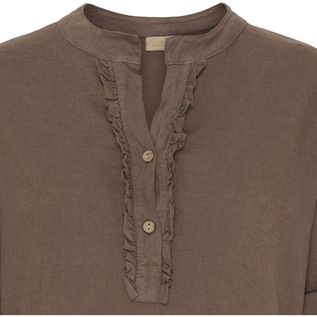 MARTA DU CHATEAU Marta du chateau dam skjorta 85731-1 Shirt Cold brown