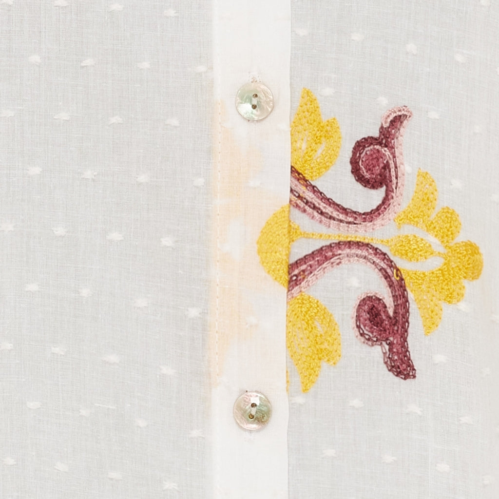 MARTA DU CHATEAU Marta du chateau dam skjorta MdcEster 5155 Shirt White Multi Fiorentina