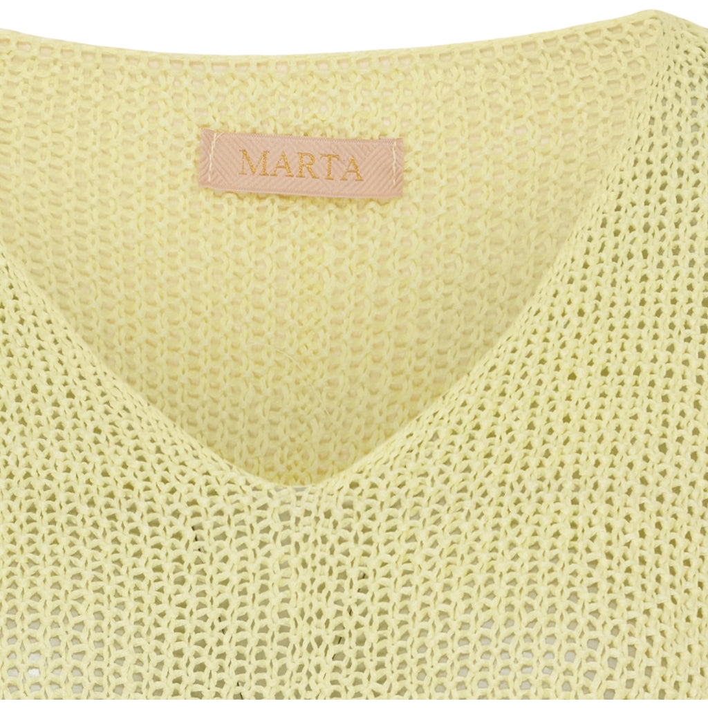 MARTA DU CHATEAU Marta du chateau dam stickad tröja 7010 Knit Yellow