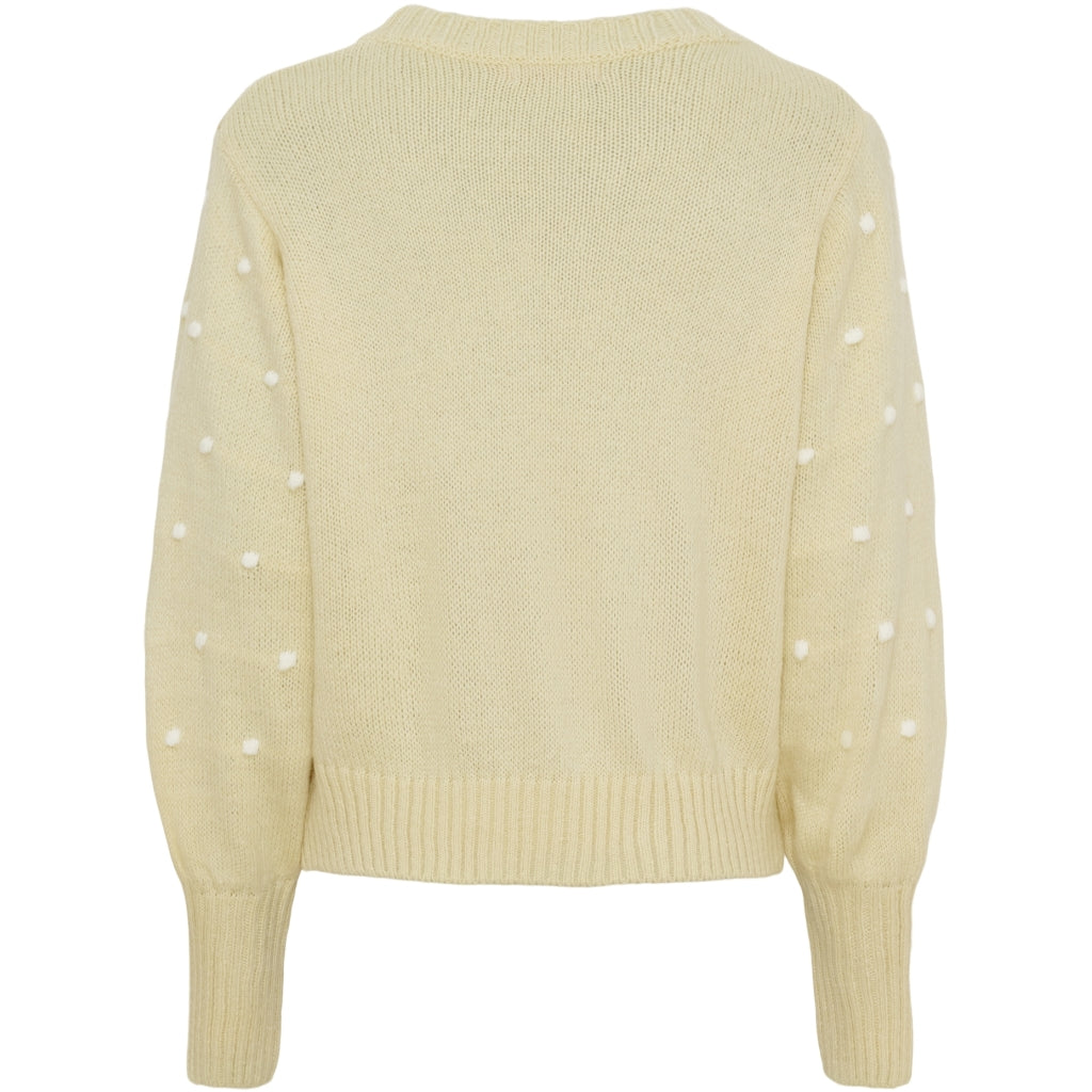 MARTA DU CHATEAU Marta du chateau dam stickad tröja MdcAlisee 5246 Knit Yellow/Bianco