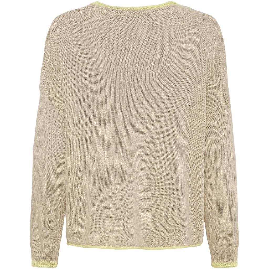 MARTA DU CHATEAU Marta du chateau dam stickad tröja MdcMargueritte 24271 Knit Beige/Giallo