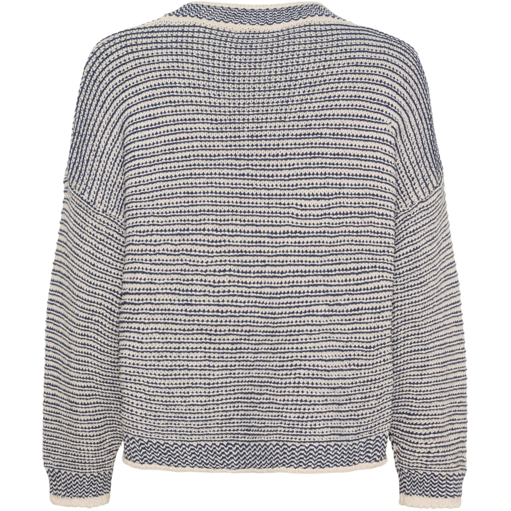 MARTA DU CHATEAU Marta du chateau dam stickad tröja MdcMelinda 24261 Knit Grigio/Tempesta