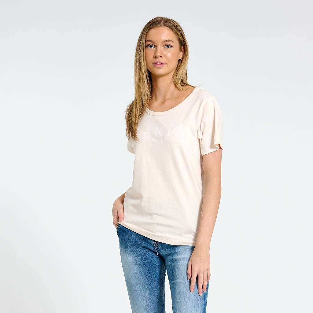 MARTA DU CHATEAU Marta du chateau dam t-shirt MT002 T-shirt Coconut cream