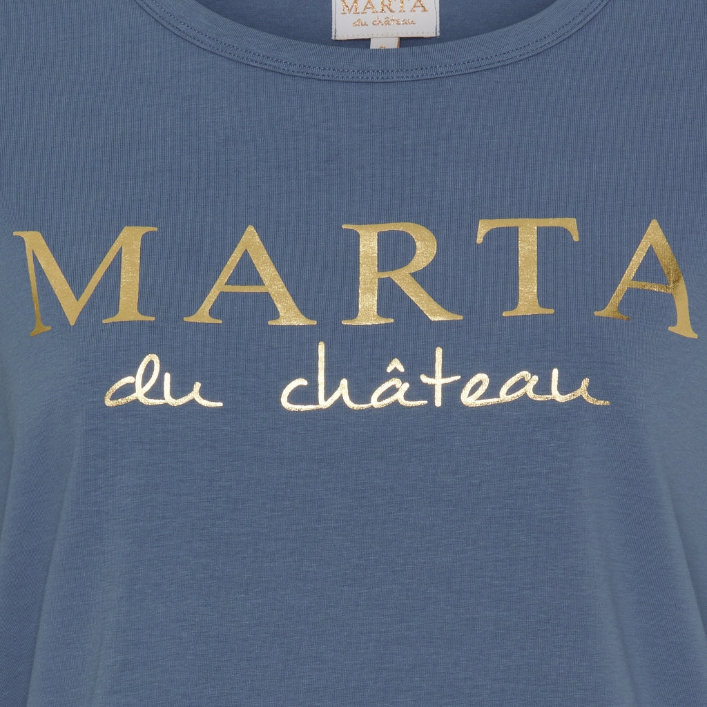 MARTA DU CHATEAU Marta du chateau dam t-shirt MT002 T-shirt Denim Blue