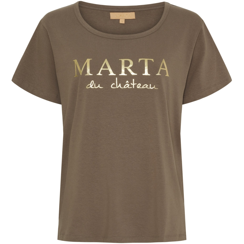 MARTA DU CHATEAU Marta du chateau dam t-shirt MT002 T-shirt Fossil Fango