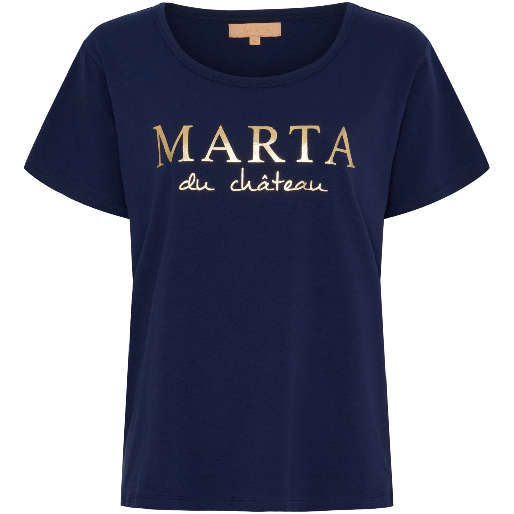 MARTA DU CHATEAU Marta du chateau dam t-shirt MT002 T-shirt Navy Blue