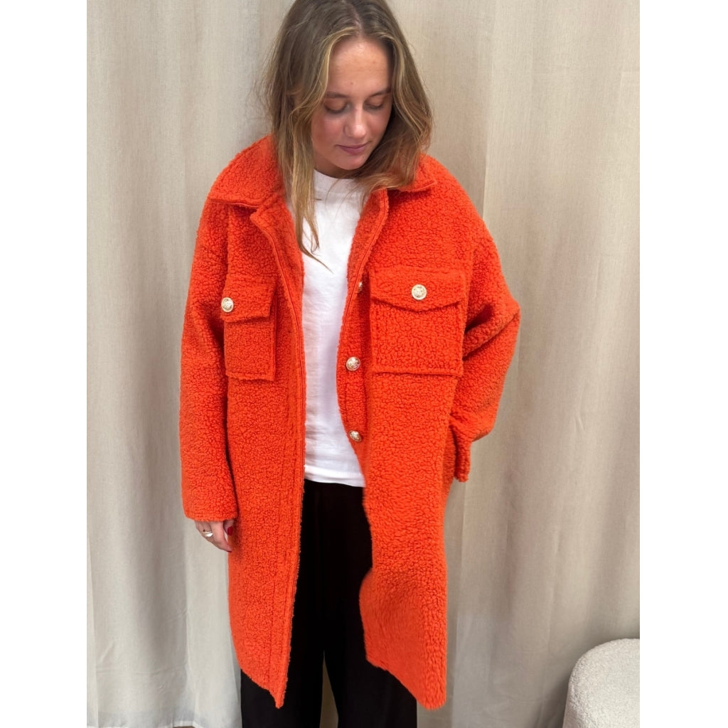 MARTA DU CHATEAU Marta du chateau dam teddy jacka MdcLois 21391 Jacket Orange
