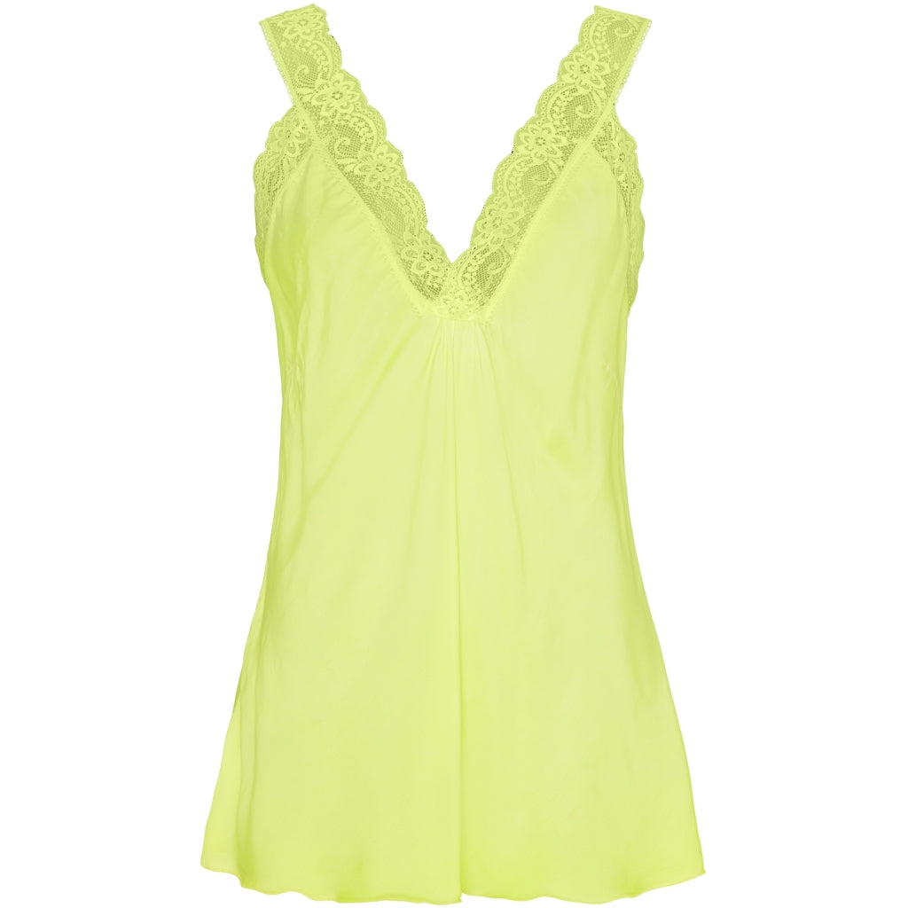 MARTA DU CHATEAU Marta du chateau dam top med spetskant 21336 Top Fluo Yellow