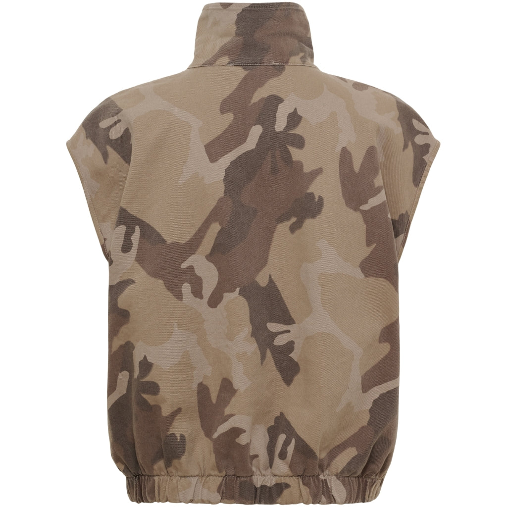 MARTA DU CHATEAU Marta du chateau dam väst MDCSilver 68670 Vest Beige camo