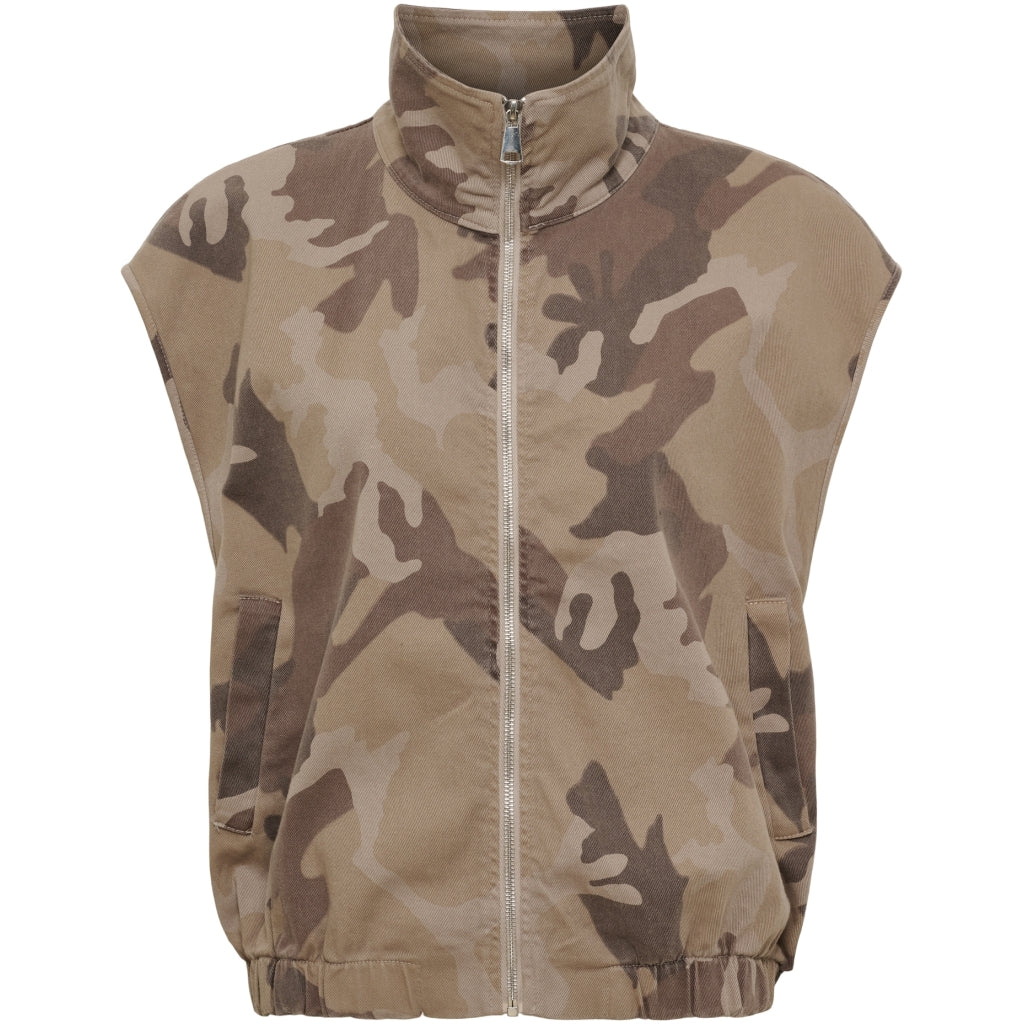 MARTA DU CHATEAU Marta du chateau dam väst MDCSilver 68670 Vest Beige camo
