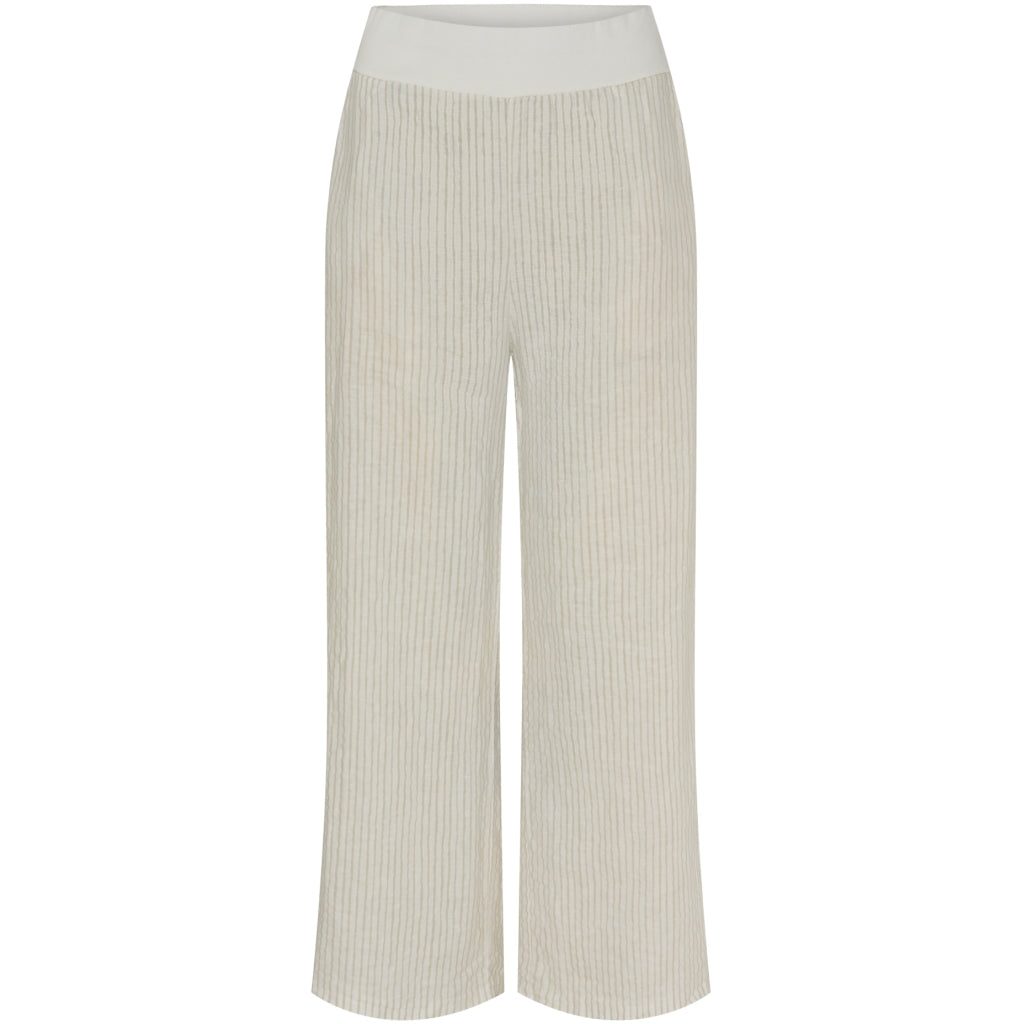 MARTA DU CHATEAU MdcAnette Pants Pant Panna Beige 1752 Stripe