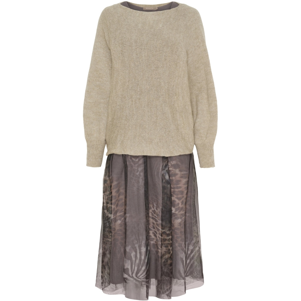 MARTA DU CHATEAU Marta du Chateau dam set - Stickat + klänning MdcKaja 19042 Set Fango