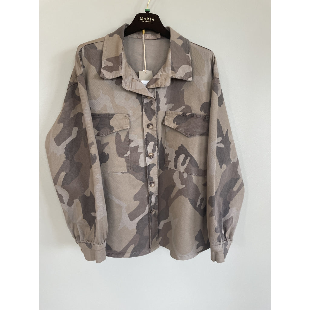 MARTA DU CHATEAU MdcMoonstone Jacket Jacket Beige camo