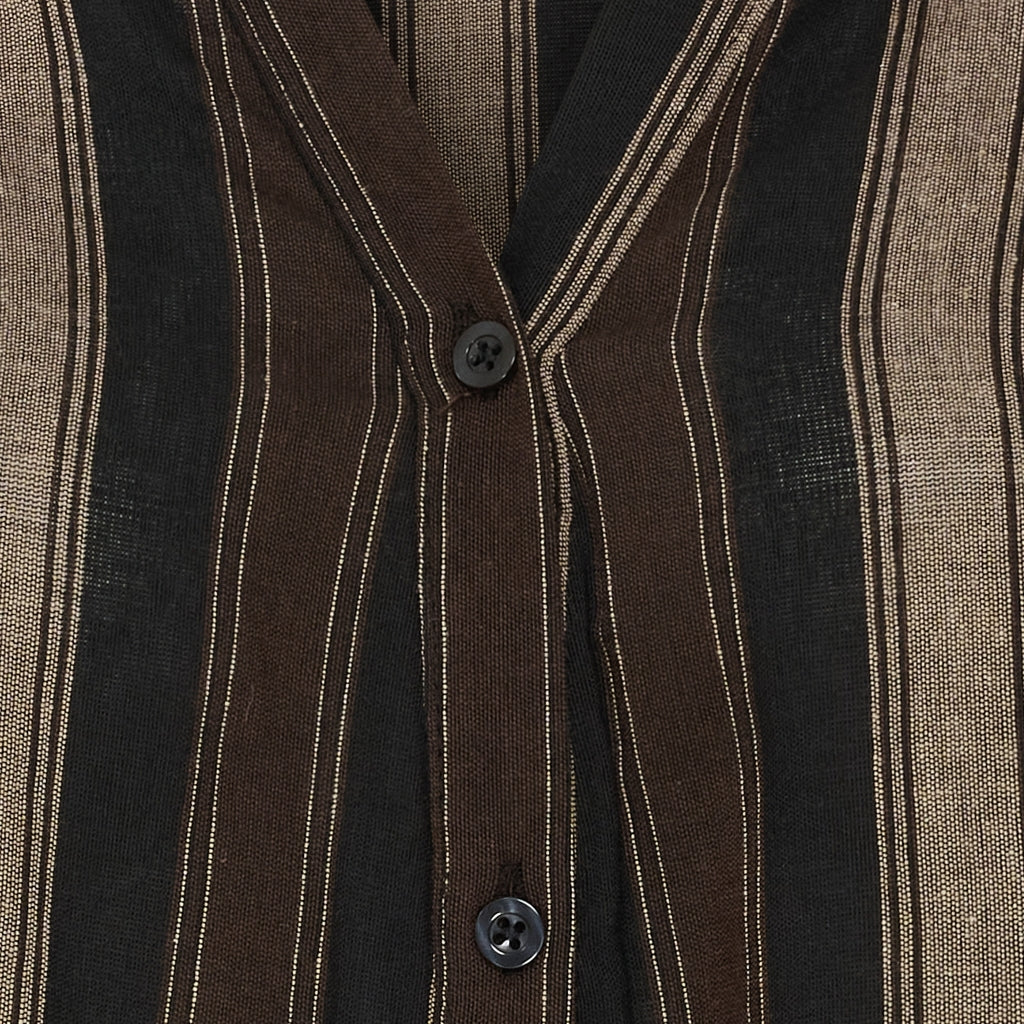 MARTA DU CHATEAU Marta du Chateau dam skjorta MdcPeyton 25161 Shirt Black/Camello2