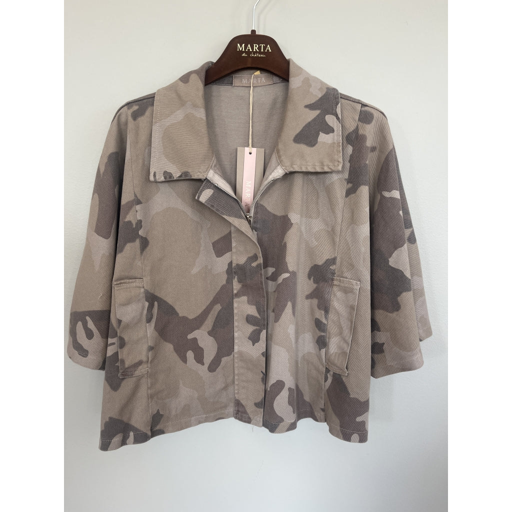 MARTA DU CHATEAU MdcQuartz Jacket Jacket Beige camo