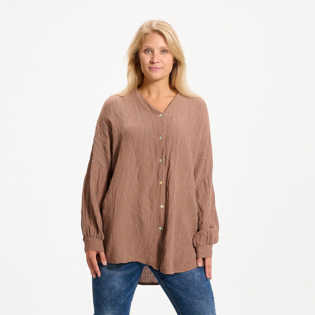 MARTA DU CHATEAU Marta du chateau dam skjorta 7049 Shirt Cappucino