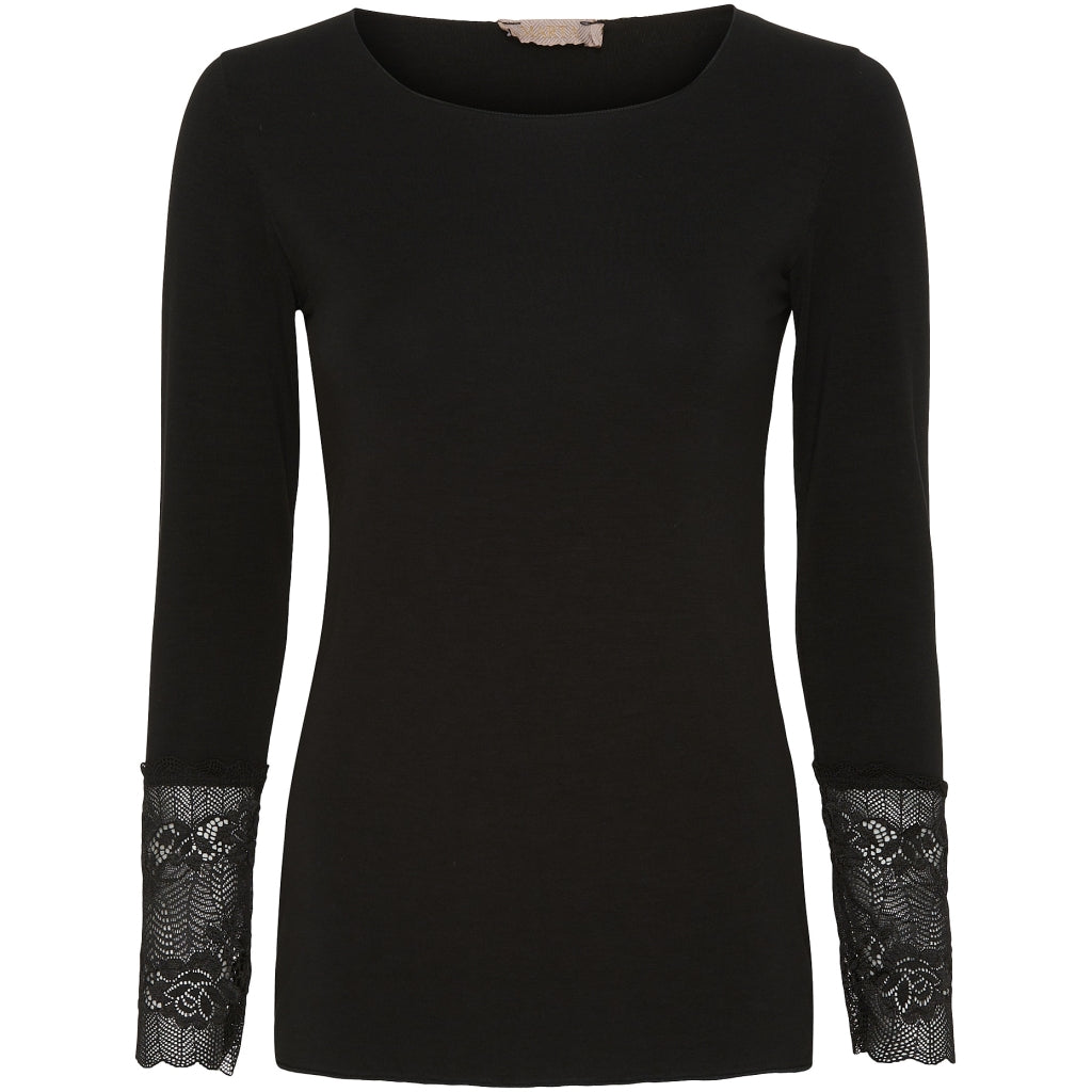 MARTA DU CHATEAU Marta du chateau dam blus 11297 T-shirt long sleeves Black