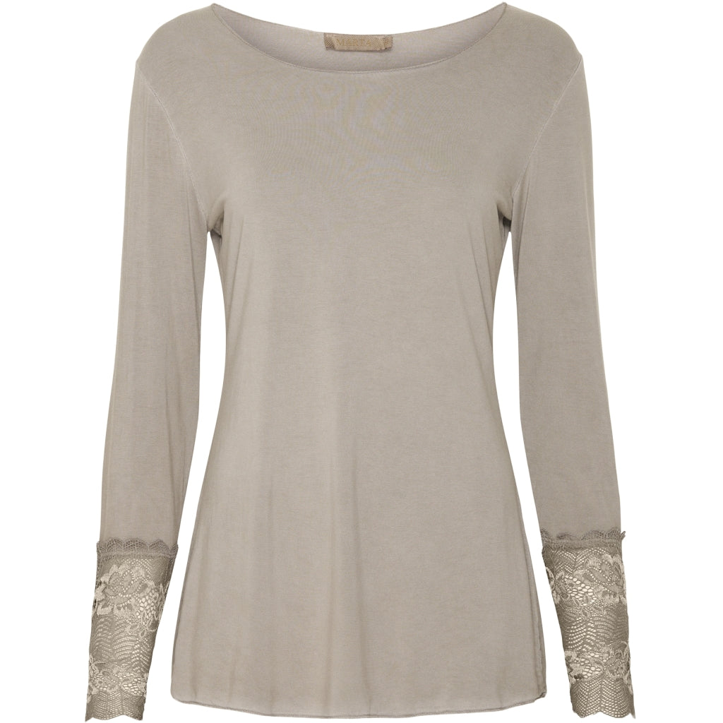 MARTA DU CHATEAU Marta du chateau dam blus 11297 T-shirt long sleeves Fango