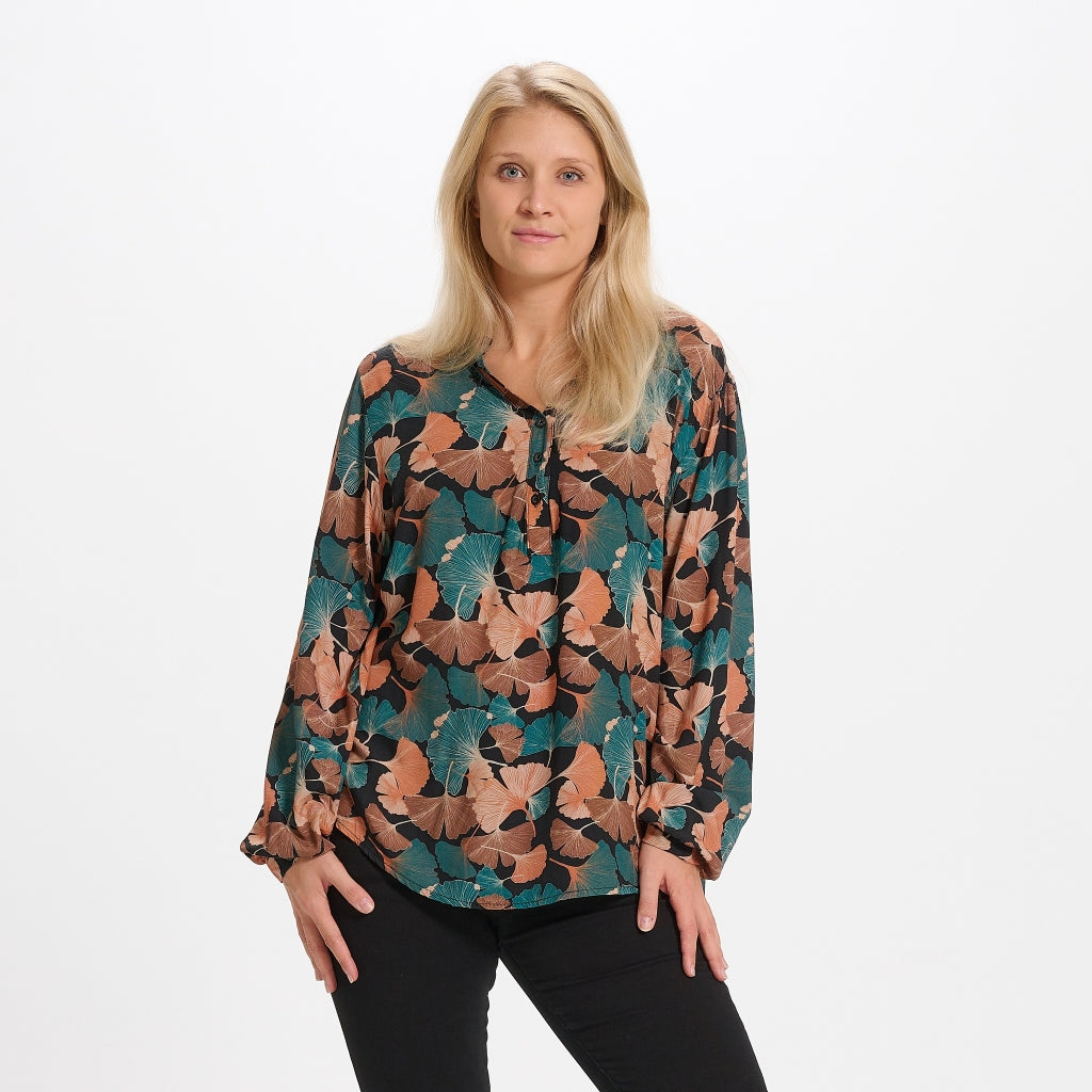MARTA DU CHATEAU Marta du chateau dam skjorta 8128 Shirt Black/Ottanio