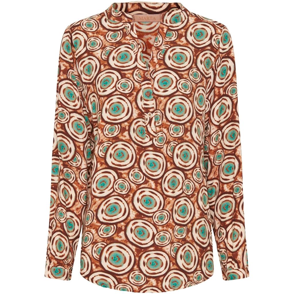 MARTA DU CHATEAU Marta du chateau dam skjorta 8128 Shirt Tabacco8
