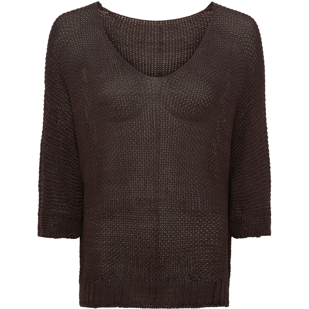 MARTA DU CHATEAU Marta du chateau dam stickad tröja 7010 Knit Brown